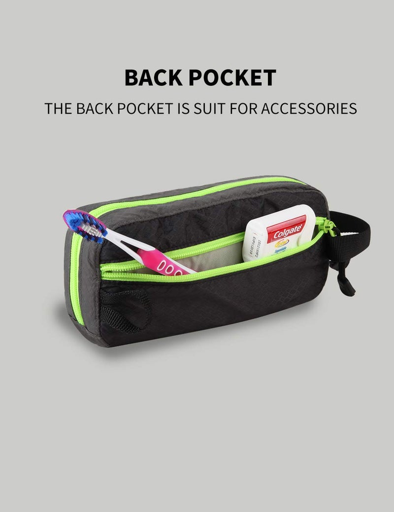 GOX Travel Small Toiletry Bag for Men Nylon Dopp Kit Medicine Bag Travel Organizer Pouch Shave Kits for Teens Toiletry Essentials Bathroom Compact (Black, 7.9 * 3.7 * 2 Inches) - Image 4